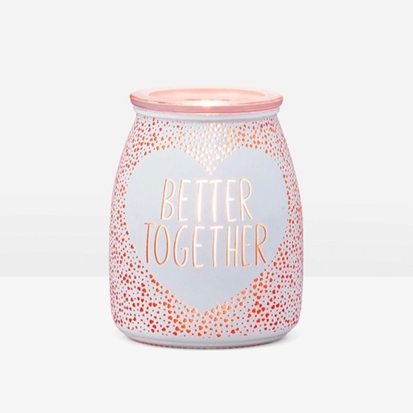 ❤️ SCENTSY Better Together Wax Candle Warmer Heart Love Valentine’s Decor Pink - Picture 3 of 5